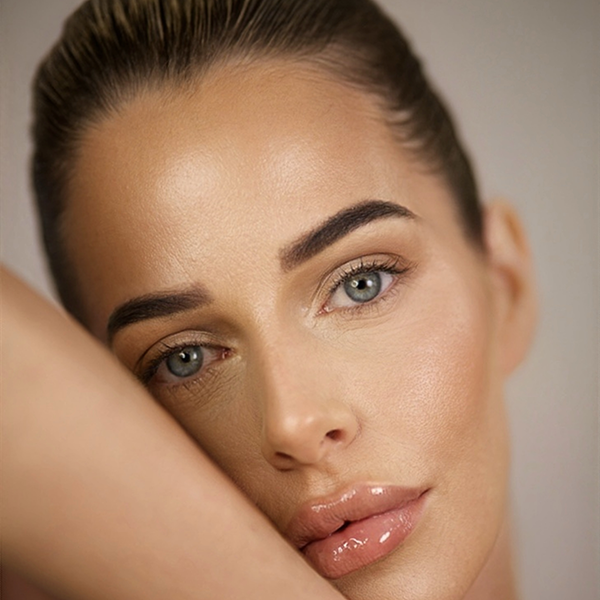 Op de foto zie je een close-up van een vrouw met een strak gedefinieerde kaaklijn en een zijdezachte, egale huid die prachtig harmonie uitstraalt. Dankzij een subtiele kaaklijn filler zijn de contouren mooi geaccentueerd, waardoor haar gezicht een verfrissende en moderne uitstraling krijgt. Deze esthetische ingreep is populair in cosmetische klinieken omdat injectables niet alleen contour verbeteren maar ook een langdurig liftend effect bieden. Voor iedereen die streeft naar huidverbetering en een verfijnde beautylook is deze behandeling een stijlvolle keuze.